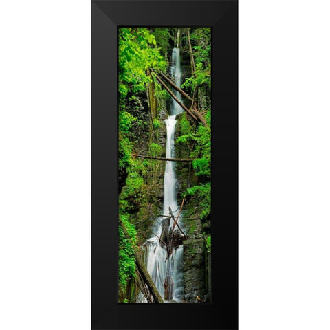 Vertical Falls II Black Modern Wood Framed Art Print by McLoughlin, James