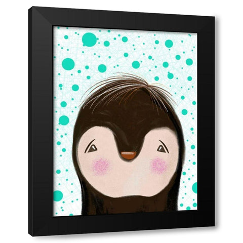 Peeky Boo II Black Modern Wood Framed Art Print by Moore, Regina
