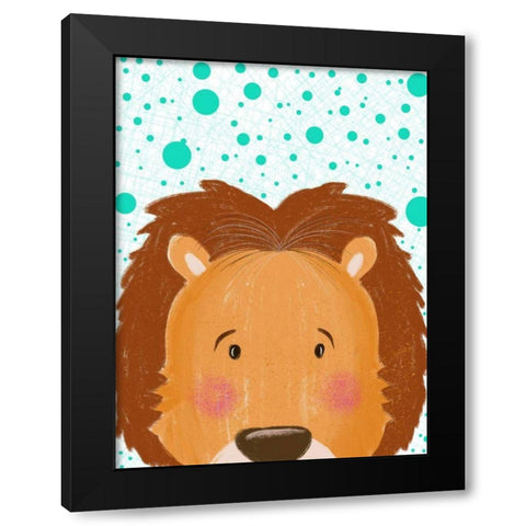 Peeky Boo III Black Modern Wood Framed Art Print with Double Matting by Moore, Regina
