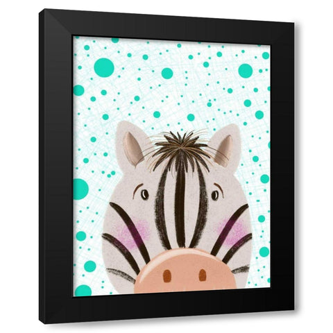 Peeky Boo V Black Modern Wood Framed Art Print by Moore, Regina