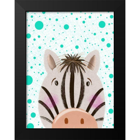 Peeky Boo V Black Modern Wood Framed Art Print by Moore, Regina