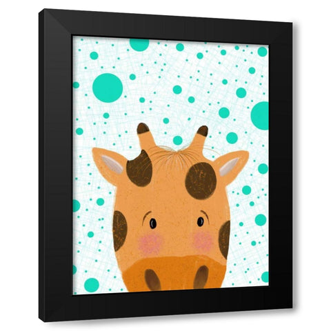 Peeky Boo VI Black Modern Wood Framed Art Print by Moore, Regina
