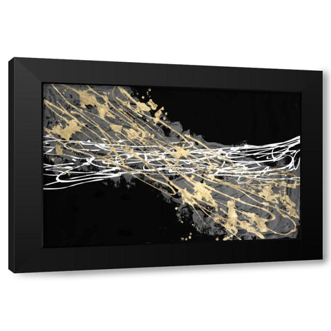 Mistral III in Black Black Modern Wood Framed Art Print by Willett, Michael