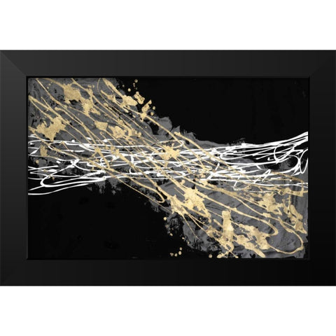 Mistral III in Black Black Modern Wood Framed Art Print by Willett, Michael