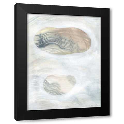 Neutral River Rocks II Black Modern Wood Framed Art Print by Lam, Vanna