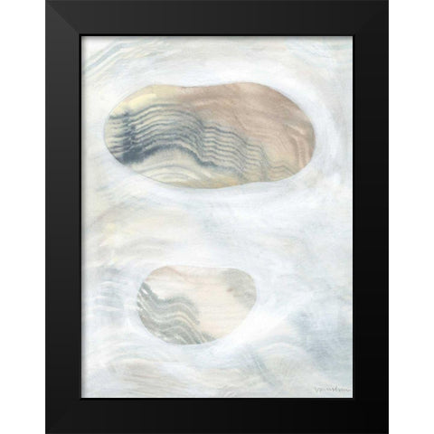 Neutral River Rocks II Black Modern Wood Framed Art Print by Lam, Vanna