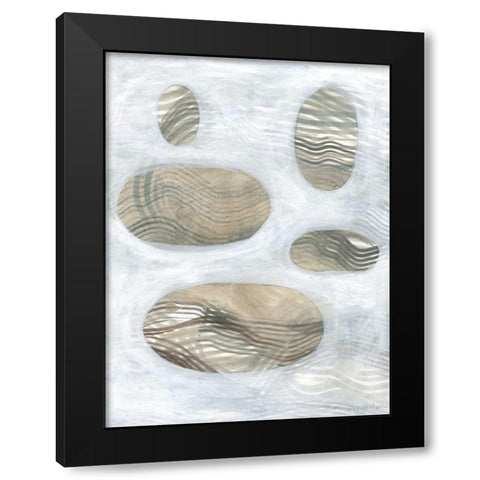 Neutral River Rocks IV Black Modern Wood Framed Art Print with Double Matting by Lam, Vanna