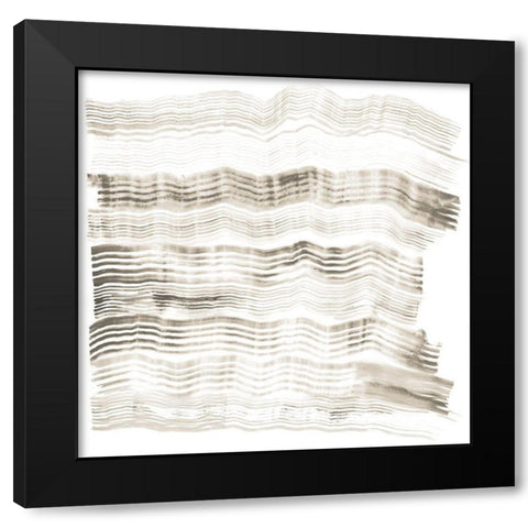 Accordian Shift III Black Modern Wood Framed Art Print with Double Matting by Lam, Vanna