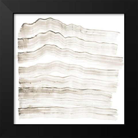 Accordian Shift IV Black Modern Wood Framed Art Print by Lam, Vanna