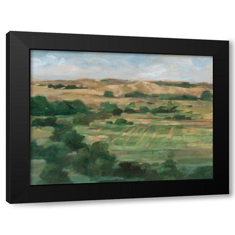 Valley Fields I Black Modern Wood Framed Art Print with Double Matting by Harper, Ethan