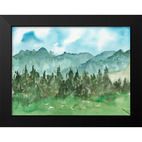 Stand of Evergreens II Black Modern Wood Framed Art Print by Harper, Ethan