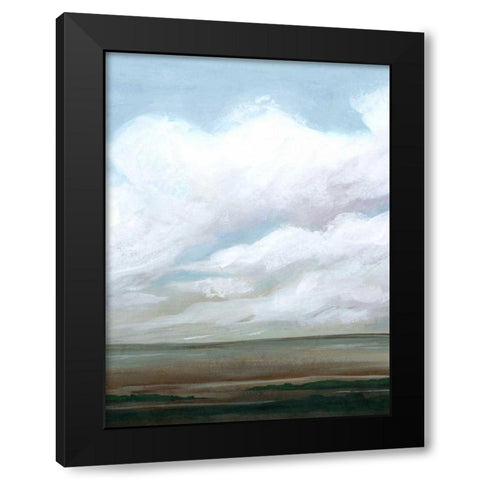 Emerald Plains II Black Modern Wood Framed Art Print with Double Matting by Popp, Grace