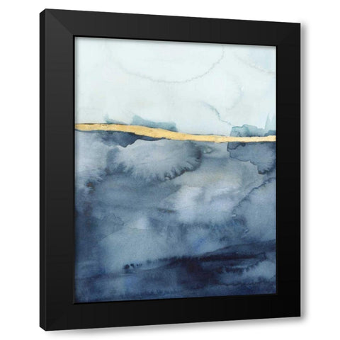 Coastal Horizon I Black Modern Wood Framed Art Print with Double Matting by Borges, Victoria