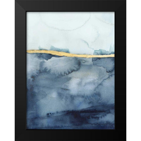 Coastal Horizon I Black Modern Wood Framed Art Print by Borges, Victoria