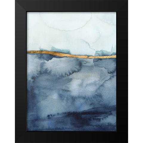 Coastal Horizon I Black Modern Wood Framed Art Print by Borges, Victoria