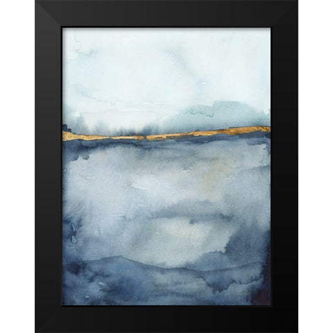 Coastal Horizon II Black Modern Wood Framed Art Print by Borges, Victoria