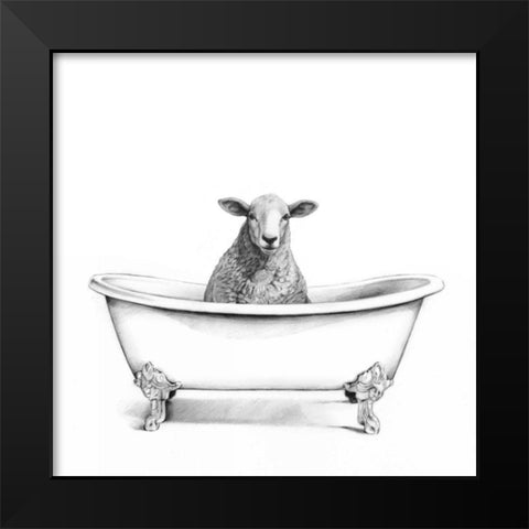 Clawfoot Critter III Black Modern Wood Framed Art Print by Borges, Victoria