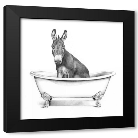 Clawfoot Critter IV Black Modern Wood Framed Art Print with Double Matting by Borges, Victoria