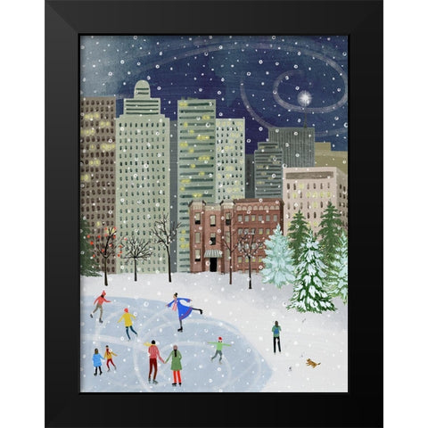 Christmas in the City II Black Modern Wood Framed Art Print by Popp, Grace