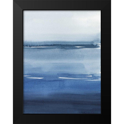 La Mar Azul I Black Modern Wood Framed Art Print by Popp, Grace