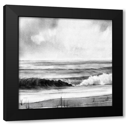 High Tide Sketch I Black Modern Wood Framed Art Print by Caroline, Emma