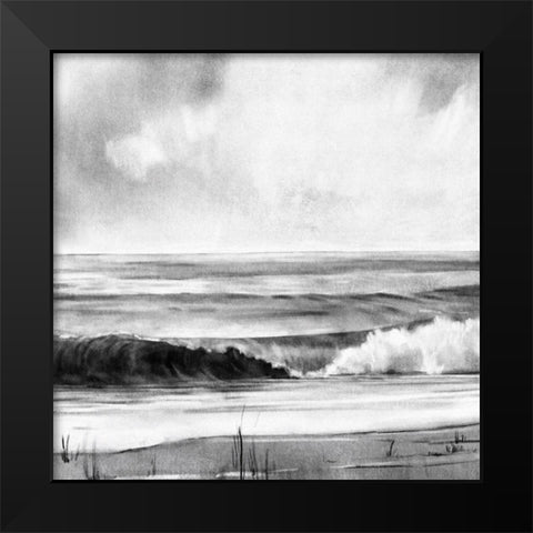 High Tide Sketch I Black Modern Wood Framed Art Print by Caroline, Emma