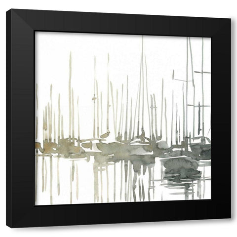 Early Morning Wharf I Black Modern Wood Framed Art Print with Double Matting by Caroline, Emma