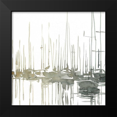 Early Morning Wharf I Black Modern Wood Framed Art Print by Caroline, Emma