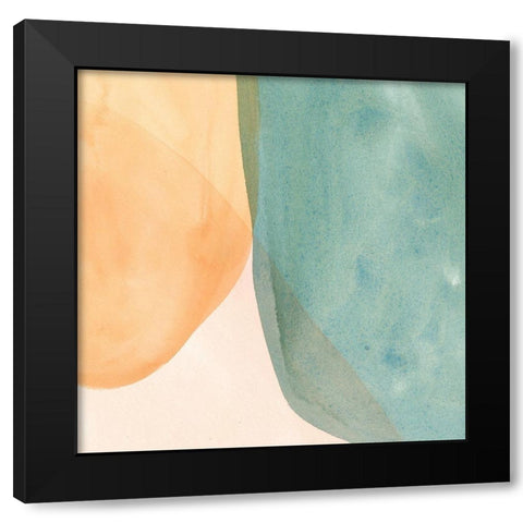 Pastel Color Study II Black Modern Wood Framed Art Print with Double Matting by Caroline, Emma