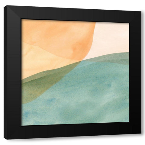 Pastel Color Study III Black Modern Wood Framed Art Print with Double Matting by Caroline, Emma