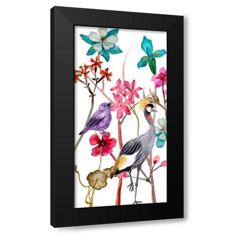 Tangled Garden I Black Modern Wood Framed Art Print with Double Matting by Wang, Melissa