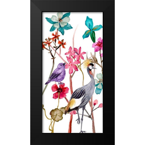 Tangled Garden I Black Modern Wood Framed Art Print by Wang, Melissa