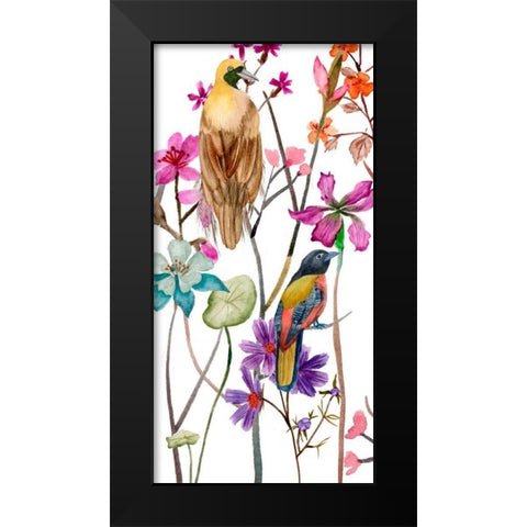 Tangled Garden II Black Modern Wood Framed Art Print by Wang, Melissa