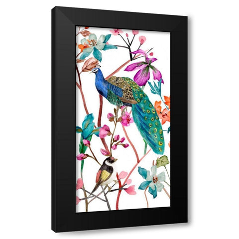 Tangled Garden III Black Modern Wood Framed Art Print with Double Matting by Wang, Melissa