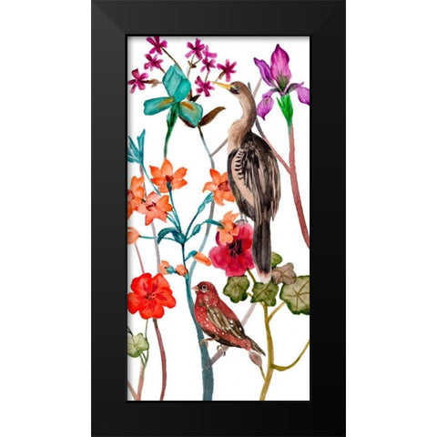 Tangled Garden IV Black Modern Wood Framed Art Print by Wang, Melissa