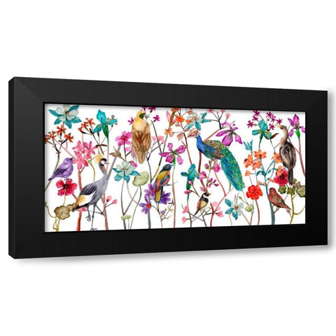 Tangled Garden V Black Modern Wood Framed Art Print with Double Matting by Wang, Melissa