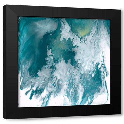 Bermuda Wave I Black Modern Wood Framed Art Print by Studio W