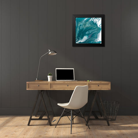 Bermuda Wave II Black Modern Wood Framed Art Print by Studio W