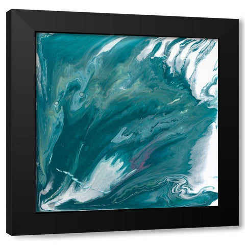 Bermuda Wave II Black Modern Wood Framed Art Print by Studio W