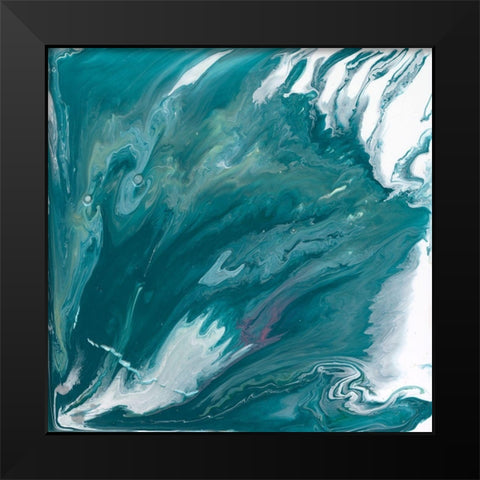 Bermuda Wave II Black Modern Wood Framed Art Print by Studio W