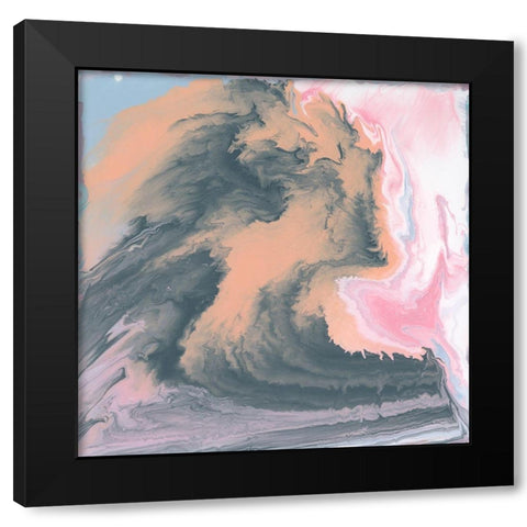 Frosty Pastels II Black Modern Wood Framed Art Print by Studio W