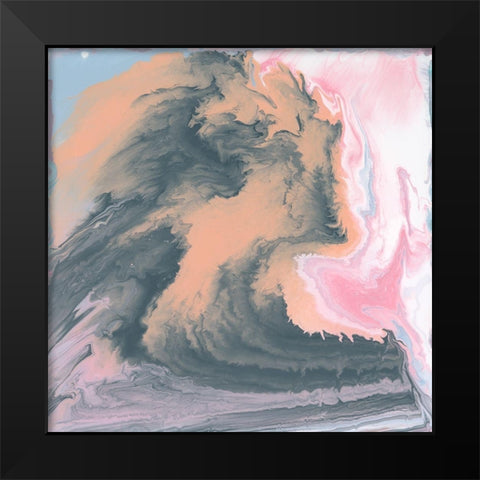 Frosty Pastels II Black Modern Wood Framed Art Print by Studio W