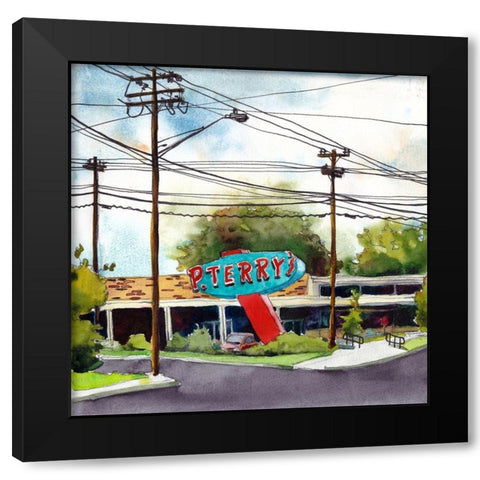 Open Road Stops I Black Modern Wood Framed Art Print with Double Matting by McCreery, Paul
