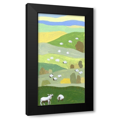 Mountain Sheep I Black Modern Wood Framed Art Print with Double Matting by Wang, Melissa