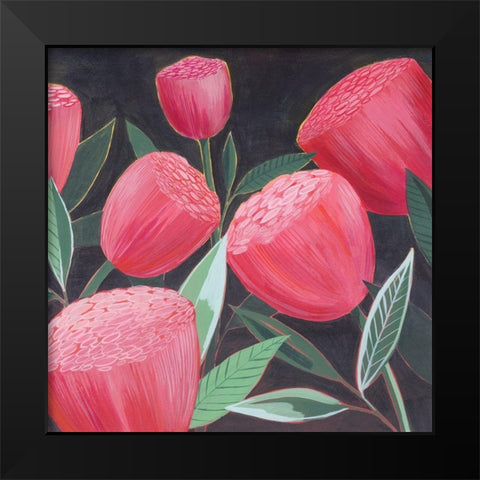 Blush Blossoms II Black Modern Wood Framed Art Print by Popp, Grace