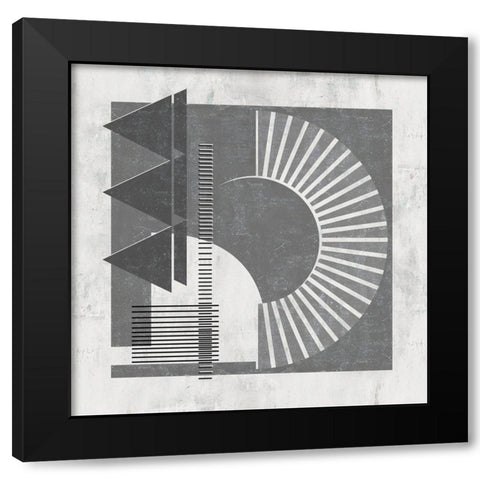 Day and Night II Black Modern Wood Framed Art Print with Double Matting by Wang, Melissa
