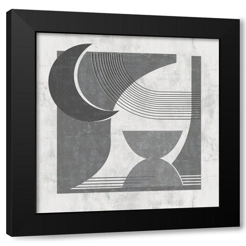 Day and Night III Black Modern Wood Framed Art Print with Double Matting by Wang, Melissa