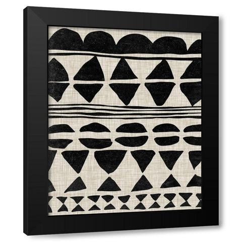 Monochrome Quilt II Black Modern Wood Framed Art Print with Double Matting by Wang, Melissa