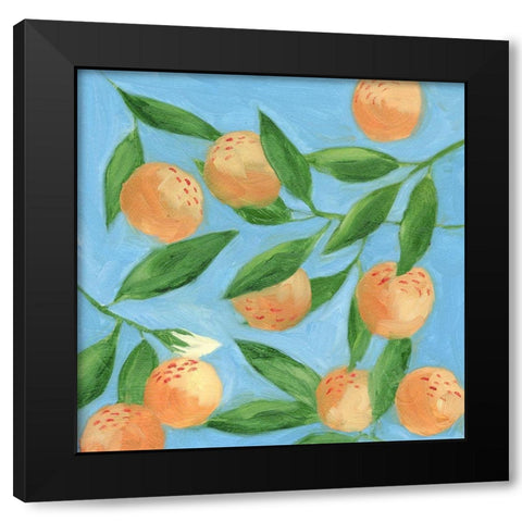 Sweet Tangerine II Black Modern Wood Framed Art Print with Double Matting by Wang, Melissa