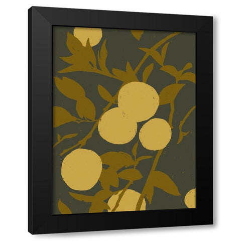 Golden Satsuma I Black Modern Wood Framed Art Print by Green, Jacob